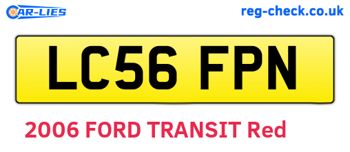 LC56FPN are the vehicle registration plates.