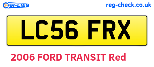 LC56FRX are the vehicle registration plates.