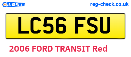 LC56FSU are the vehicle registration plates.