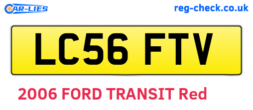 LC56FTV are the vehicle registration plates.