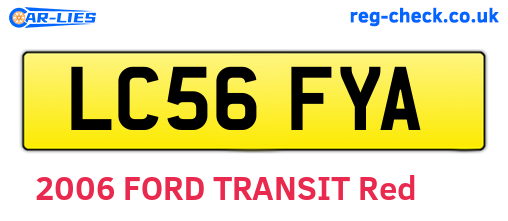 LC56FYA are the vehicle registration plates.