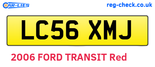 LC56XMJ are the vehicle registration plates.