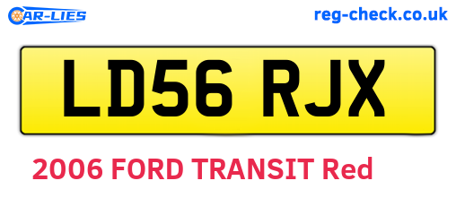 LD56RJX are the vehicle registration plates.