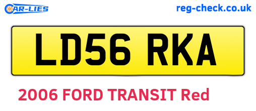 LD56RKA are the vehicle registration plates.