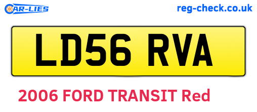LD56RVA are the vehicle registration plates.