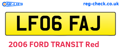 LF06FAJ are the vehicle registration plates.
