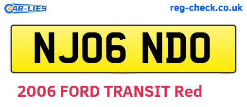 NJ06NDO are the vehicle registration plates.
