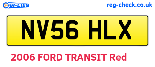 NV56HLX are the vehicle registration plates.