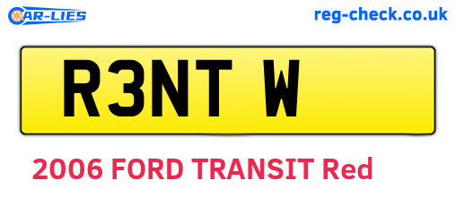 R3NTW are the vehicle registration plates.