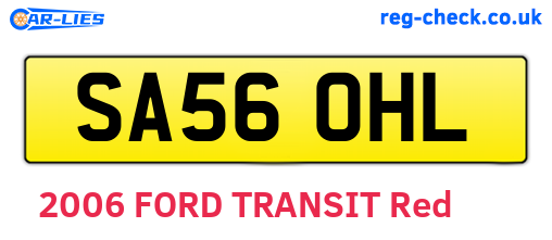 SA56OHL are the vehicle registration plates.