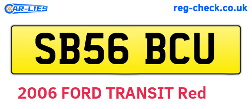 SB56BCU are the vehicle registration plates.