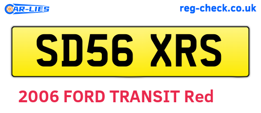 SD56XRS are the vehicle registration plates.