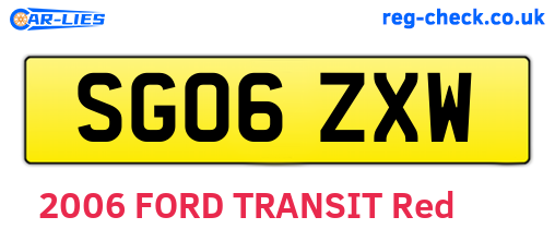 SG06ZXW are the vehicle registration plates.