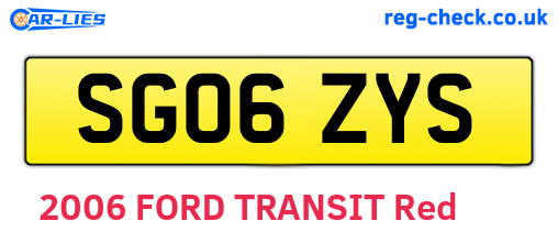 SG06ZYS are the vehicle registration plates.