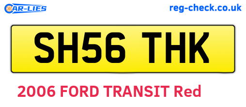 SH56THK are the vehicle registration plates.