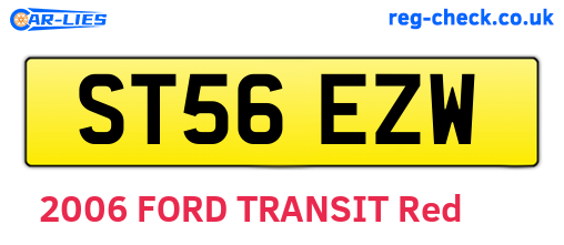 ST56EZW are the vehicle registration plates.