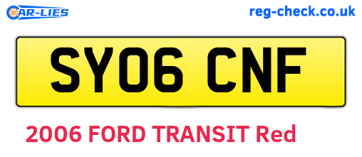 SY06CNF are the vehicle registration plates.