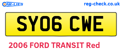 SY06CWE are the vehicle registration plates.