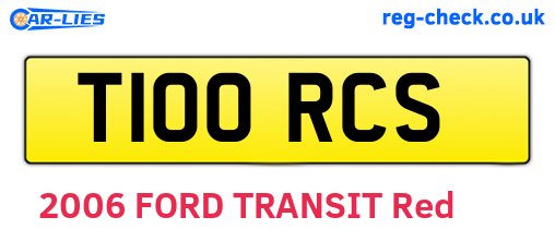 T100RCS are the vehicle registration plates.