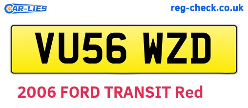 VU56WZD are the vehicle registration plates.