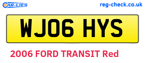 WJ06HYS are the vehicle registration plates.