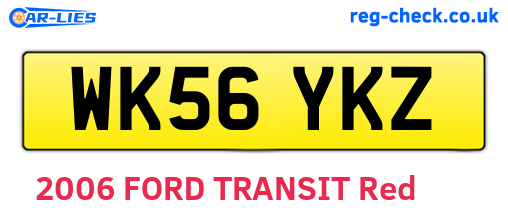 WK56YKZ are the vehicle registration plates.
