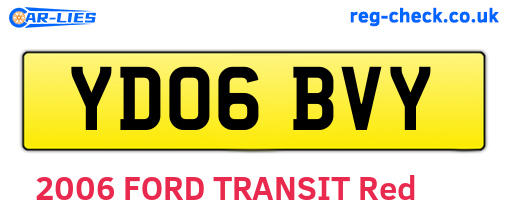 YD06BVY are the vehicle registration plates.