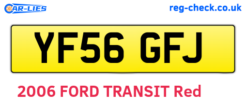 YF56GFJ are the vehicle registration plates.