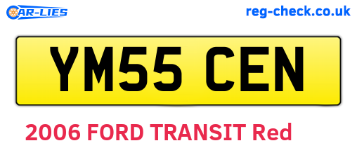 YM55CEN are the vehicle registration plates.