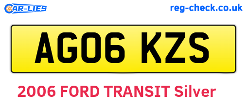 AG06KZS are the vehicle registration plates.