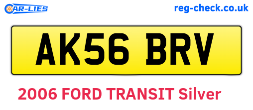AK56BRV are the vehicle registration plates.