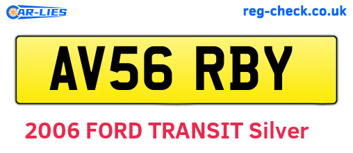 AV56RBY are the vehicle registration plates.