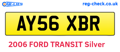 AY56XBR are the vehicle registration plates.