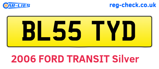 BL55TYD are the vehicle registration plates.