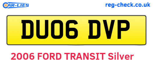 DU06DVP are the vehicle registration plates.