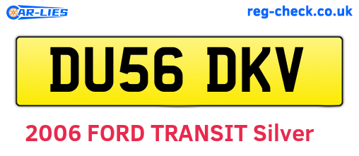 DU56DKV are the vehicle registration plates.