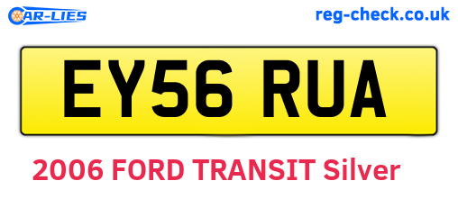 EY56RUA are the vehicle registration plates.