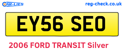 EY56SEO are the vehicle registration plates.