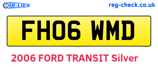 FH06WMD are the vehicle registration plates.