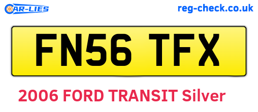 FN56TFX are the vehicle registration plates.