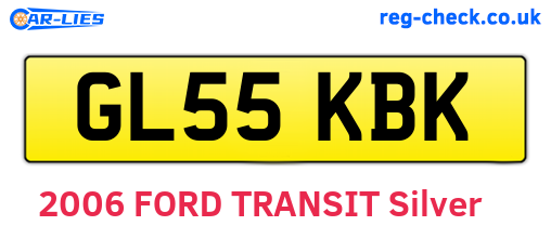 GL55KBK are the vehicle registration plates.