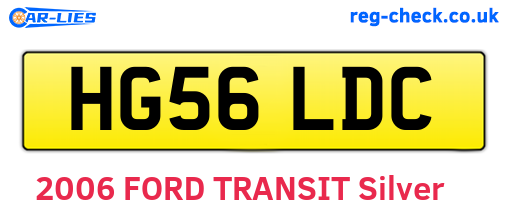 HG56LDC are the vehicle registration plates.