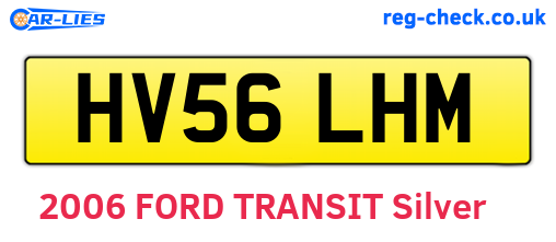 HV56LHM are the vehicle registration plates.
