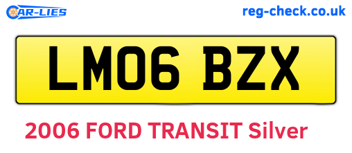 LM06BZX are the vehicle registration plates.