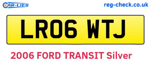 LR06WTJ are the vehicle registration plates.