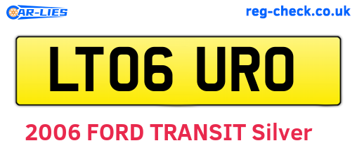 LT06URO are the vehicle registration plates.