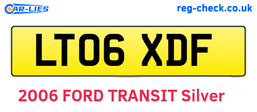 LT06XDF are the vehicle registration plates.