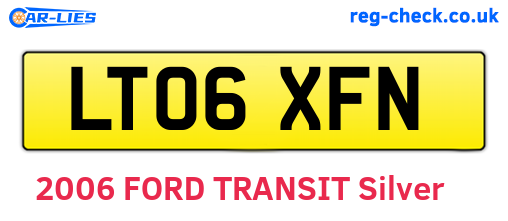 LT06XFN are the vehicle registration plates.