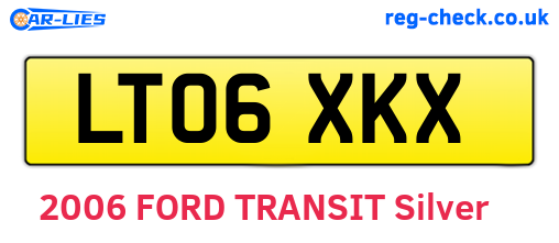 LT06XKX are the vehicle registration plates.