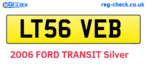 LT56VEB are the vehicle registration plates.